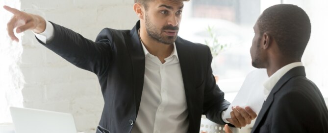 Two corporate colleagues argue